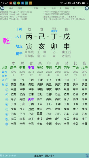 排八字